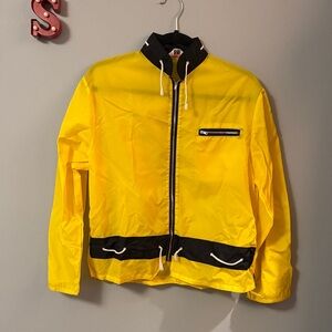 vintage Yellow & Black water repellent zip up windbreaker Jacket